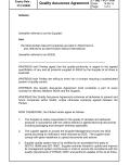 Quality Assurance Agreement